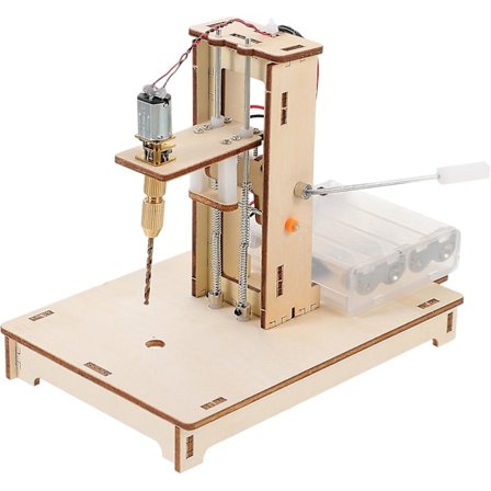 1 Set Mini Bänkbordborrmaskin DIY Utbildning Vetenskapsprojekt Mini Borrpress Kit