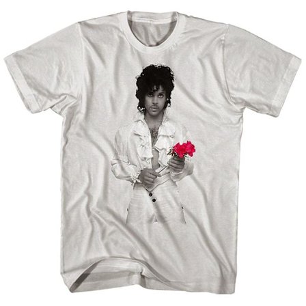 Prince T Shirt Röd ros porträtt Prince T-shirt