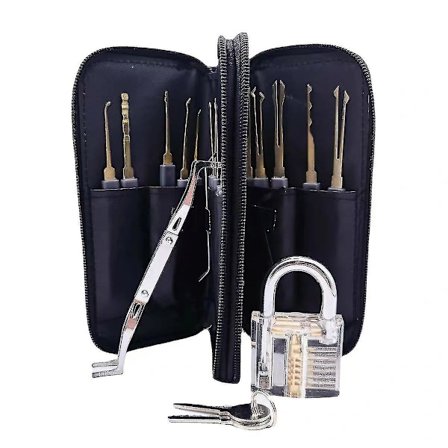 24-delad låsplockningssats, låsplockningsövningssats