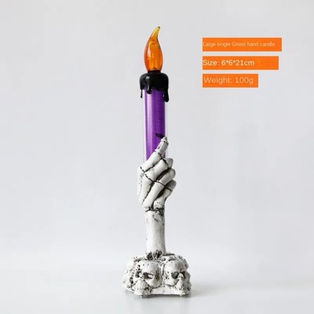 Halloween LED Ghost Skelet Holding Starinlys Lys lampe Haunted House Bar Fest Rædsel Rekvisitter