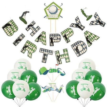 1 set golf födelsedagsfest dekorationer golf banderoll pappersdekoration