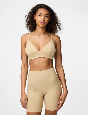Pieces Pcnamee Triangle Bra Noos - Beige - M