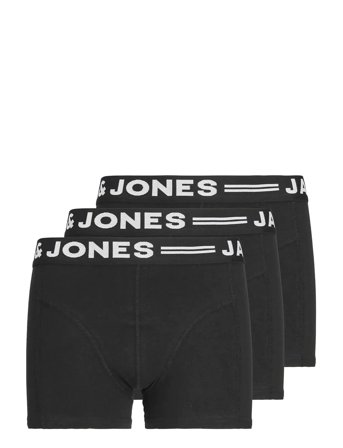 Jack & Jones Sense Trunks 3-Pack Noos Jnr - Black - 140
