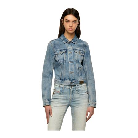 Diesel, Denim Jackets Blauw, Dames, Maat:S