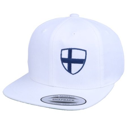 Forza - Vit snapback Keps - Kids Finland Flag Shield White Snapback @ Hatstore