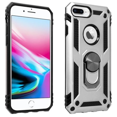 Coque - AVIZAR - iPhone 6/6S/7/8 Plus - Hybride - Silver - Inbyggd videostöd