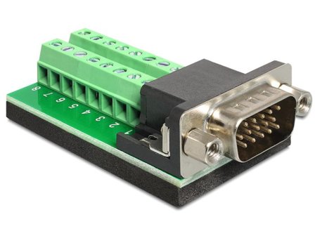 Delock Adapter Terminalblock 16pin -> D-Sub15 St
