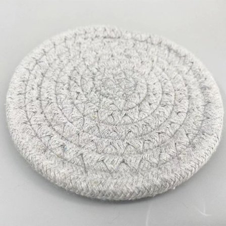 Sæt med 6 grå absorberende underlag til drikkevarer | Rustikke underlag til