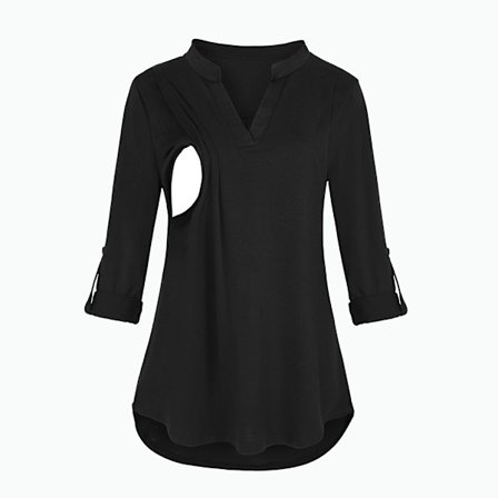 Maternity Care Top 3/4 Roll Sleeve Tunic Amningskläder B