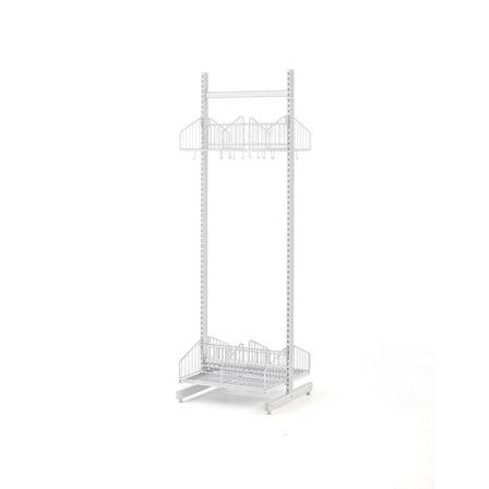 Garderobe TRÅD, grunnseksjon, frittstående, B600 mm, hvit