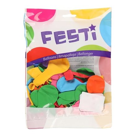 Moniväriset ilmapallot 22 cm - 100 kpl - 100 kpl