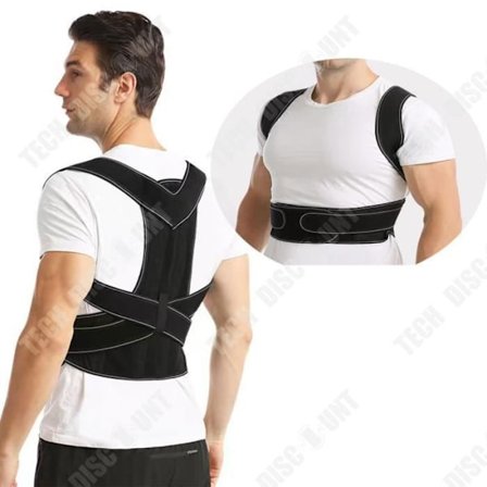 sport fitness LUNAVO Korsett ryggställning hållningskorrektor dorsal ländrygg stöd rak vuxen man kvinna storlek L