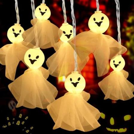 Halloween-keijukaivot, 20 LED-halloween-kummitusvalo, kummituskeijukaivot