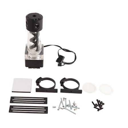 Aluminium Anode PMMA Dator Vattenkylning T Virus Integrerad Vattenpump Set (Svart)