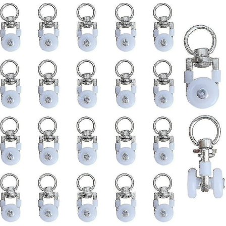 20-pack metallspårrullar, gardinspår, glid, gardinrullar, gardinspårrullar, gardin