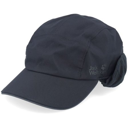 Jack Wolfskin - Svart earflap Keps - Winter Cap Black 5-panel Earflap @ Hatstore