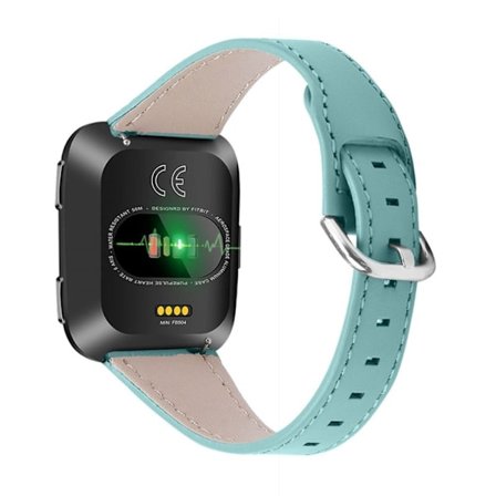 Fitbit Versa 2 / Lite klockarmband i äkta läder från koskinn - Blå