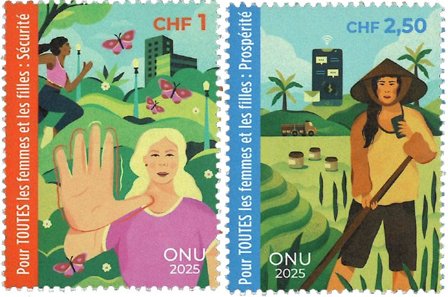 FN Geneve - Den internationale kvindedag 2025 - Postfrisk sæt 2v