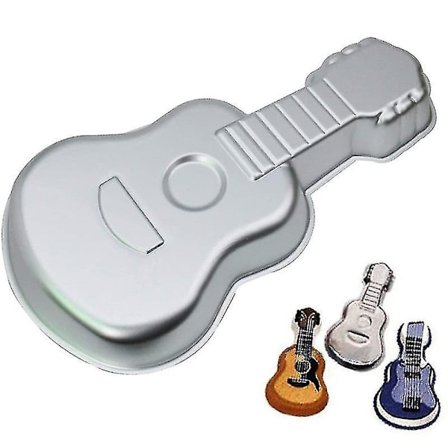 3D Aluminium Kakeform DIY Gitarform Bakeform Bursdagskakeform Kjøkkenutstyr Kollegagaver Julegaver