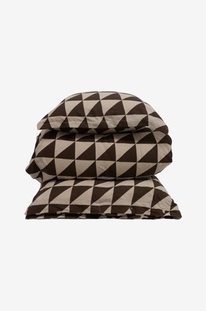 Gustav Ovland - Vuodevaatesetti Ditta - Ruskea - Pussilakanasetit - 150X210 - - Homeroom