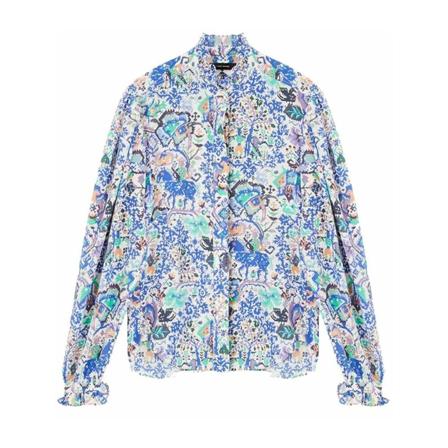 Isabel Marant Étoile, Banessa Silk Shirt Niebieski, Kobieta, Rozmiar: M
