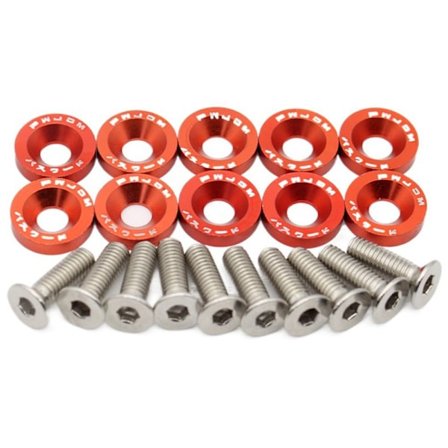 10 Stk/Pakke Bil Modificerede Skruer Hex Fasteners ORANGE