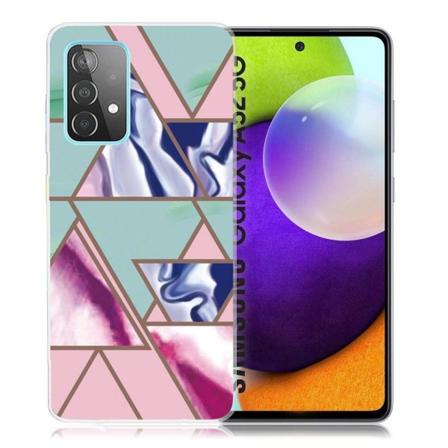 Marble design Samsung Galaxy A52 5G cover - Trekant Blitz Mønster Multicolor