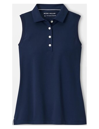 Peter Millar | Banded Sport Mesh Sleeveless Button Polo | XS