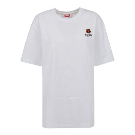 Kenzo, Crest Logo Classic T-Shirt Biały, Mężczyzna, Rozmiar: S