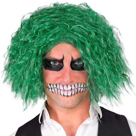 Krøllet Paryk Grøn