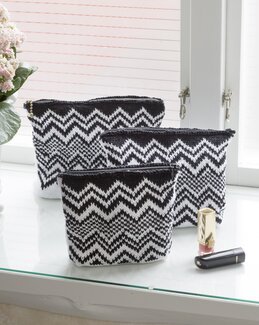 Strikkeoppskrift Toalettveske Sikk-sakk - Järbo