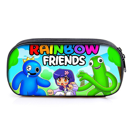 Børns Roblox Rainbow Friends blyantæske pennepose skole lynlås opbevaringspose pung gave B