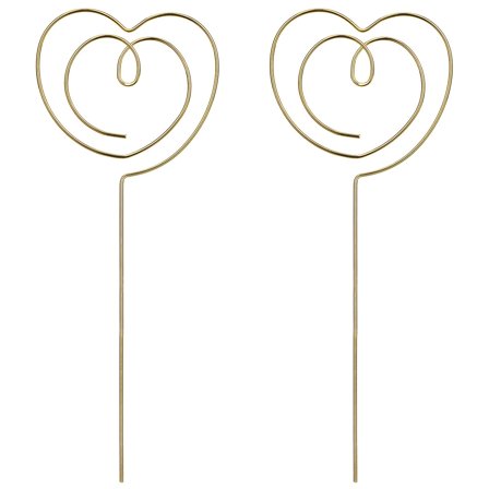 Cake Toppers Hjärtan Guld 2-pack