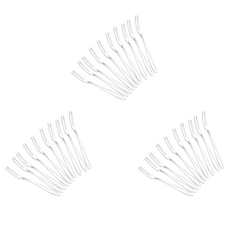 30 stk Genanvendelige Frugtgafler Kage Dessert Salat Bestik Gafler Dobbelt Pine Gaffel Sæt køkken