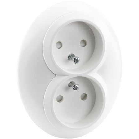 Schneider Electric Renova Vägguttag infällt, ojordat, 2-vägs, vit, Strömbrytare & vägguttag