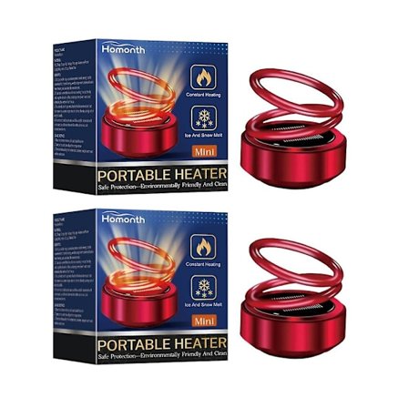 2 stk Ny Bærbar Kinetisk Mini Varmer, Mini Bærbar Kinetisk Varmer, Bærbar Kinetisk Varmer For Rom, Kjøretøy, Bad