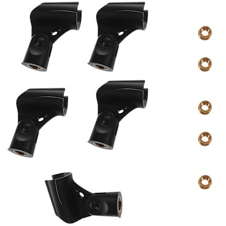 Universal Mikrofonklippholder med 5/8 tommers hann til 3/8 tommers hunn mutteradaptere Svart (5-pakning)