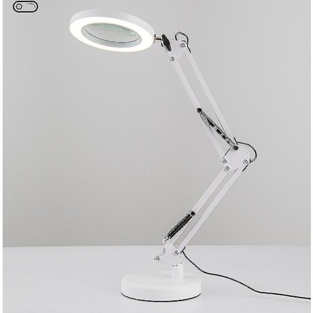 10x Forstørrelsesglas med Lys og 3 Farvetilstande 10 Justerbar Lysstyrke Forstørrelseslampe til Skrivebord til Tw (FMY)