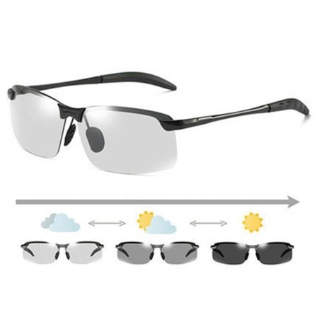 DAGESVGI Dag- och nattglasögon Fotokromatiska solglasögon Män Färgskiftande solglasögon Anti-bländning Polariserade fiske- och körglasögon