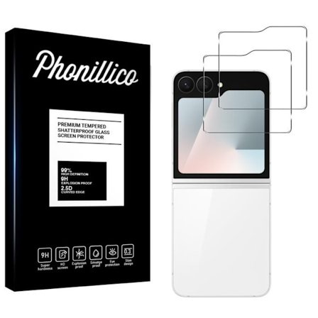 Härdat glas för Samsung Galaxy Z FLIP 7 FE [Pack 2] Skärmskyddsfilm Phonillico