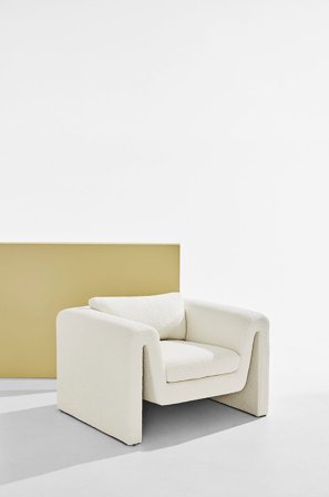 Pastill - Mika fåtölj bouclé - Vit - Fåtöljer - Från Homeroom