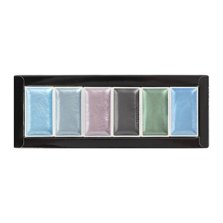 Tvättbart Pärlvattenfärgset 6 Färger med Låda för Konstnärer Nybörjare 3 År Gamla Barn