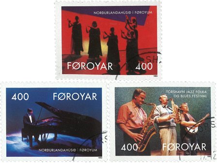 Færøerne - AFA 235-237 - Stemplet sæt