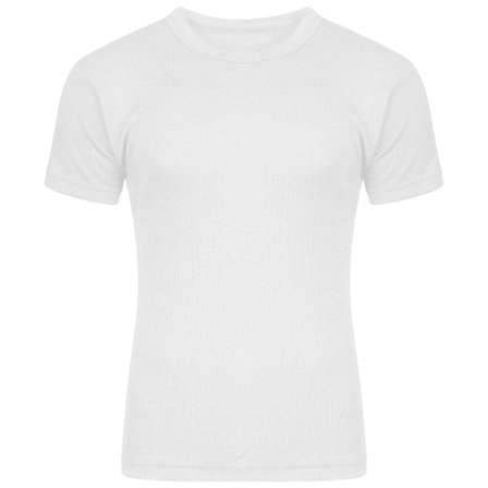 FLOSO Herre Termoundertøj Kortærmet T-shirt Undertrøje Hvid Bryst 40-42 tommer Large