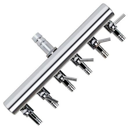 Akvarium luftflödesdelare fisk tank luftkontrollventil rostfritt