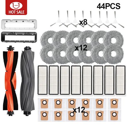 For Xiaomi Robot Støvsuger X20 + / X20 Plus Støvpose Moppeklut Tilbehør Hovedsidebørste Hepa Filter Reservedeler