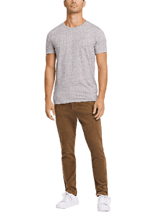 Lindbergh Cropped corduroy pants Byxor Herr Grå XL