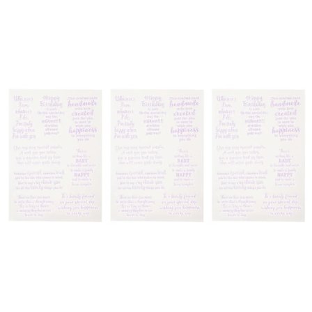 3 stk. transparente stempel TPR-trykk bokstavklistremerker for DIY Scrapbooking Clipbook Gratulasjonskort