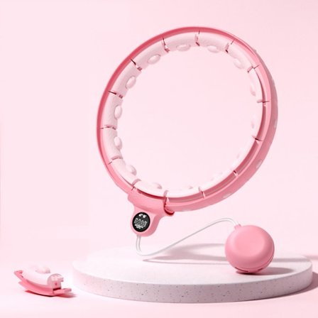 Viktad Hula Hoop, Infinity Hoop för helkroppsträning och viktminskning, ABS-plastkonstruktion med smart räknare, justerbart band, smidig