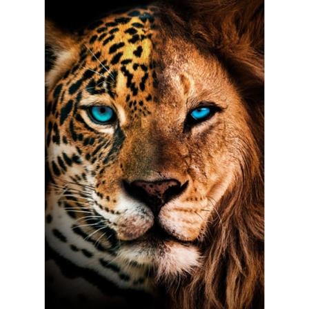 Diamantmalesett for voksne 30x40 cm Dyreansikt Leopard &